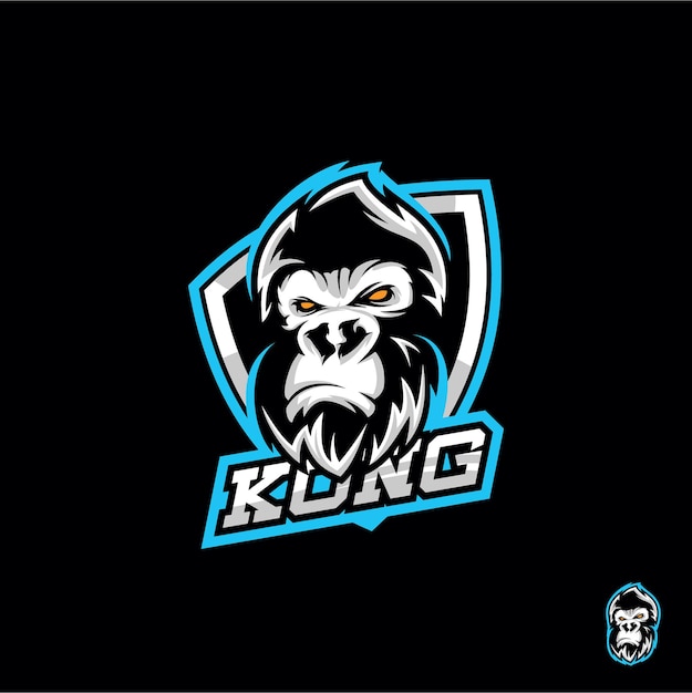 Kong Head Mascots Logo Vector Eps 10