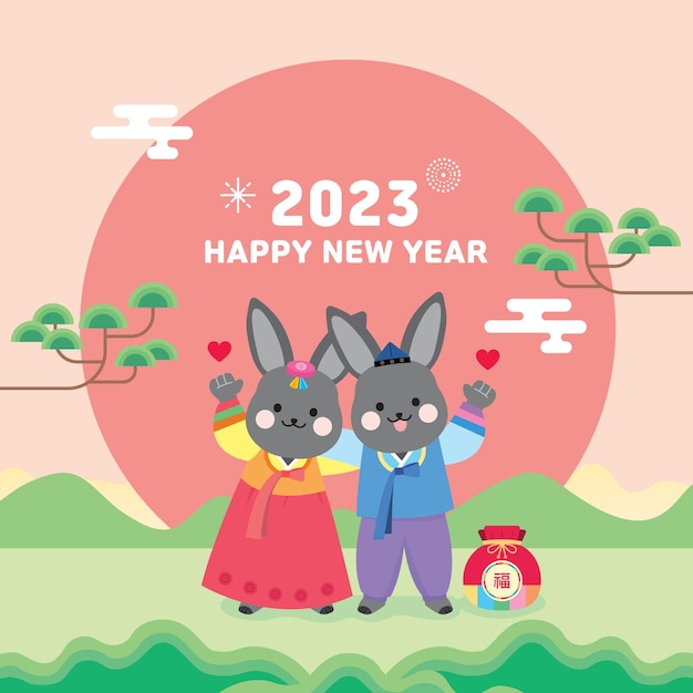 korean 2023 black rabbit