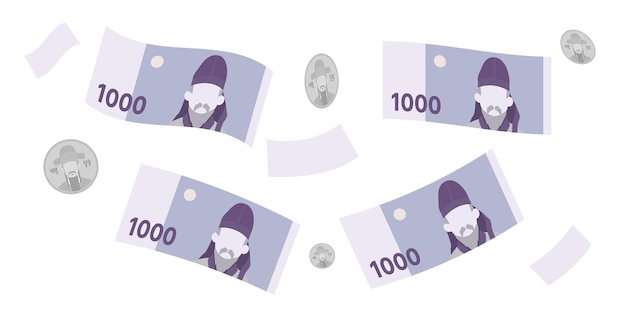 Vector korean money won illustration