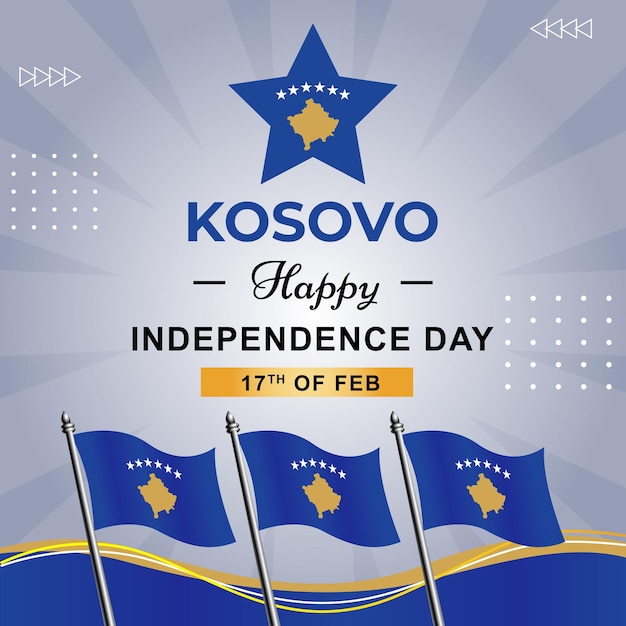 Kosovo Flag for Independence Day Background