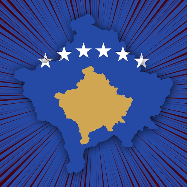 Kosovo Independence Day Map Design