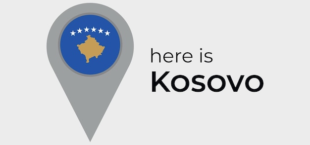 Kosovo map marker icon here is Kosovo vector illustration