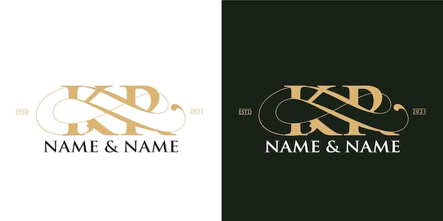 KP logo luxury design