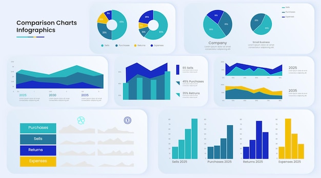 Kpi concept infographic design