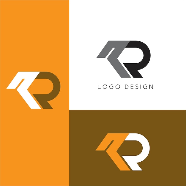 Vector kr initial letter logo design