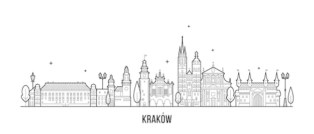 Krakow skyline, Poland