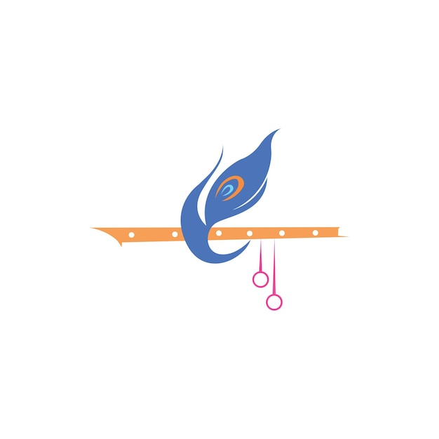 Krishna janmashtami hindi calligraphy greeting design