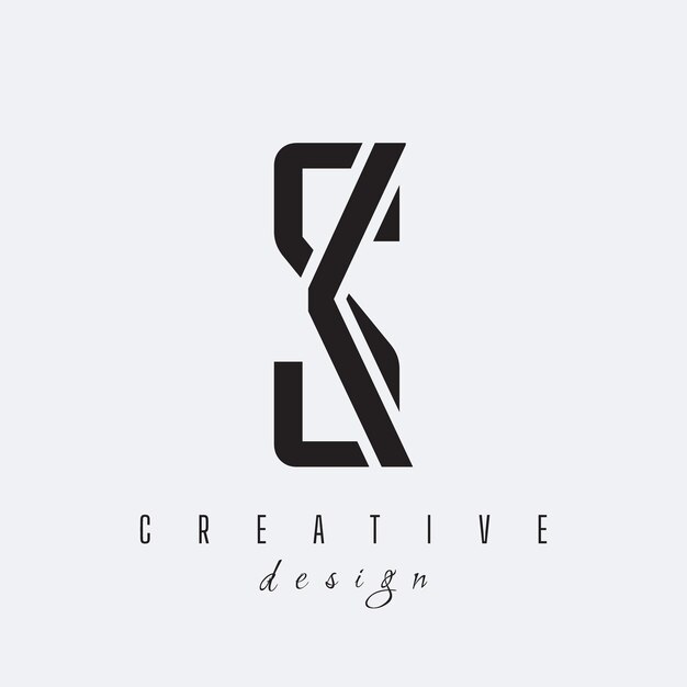 Vector ks sk k s letters abstract logo monogram