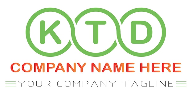 Vector ktd letter logo design