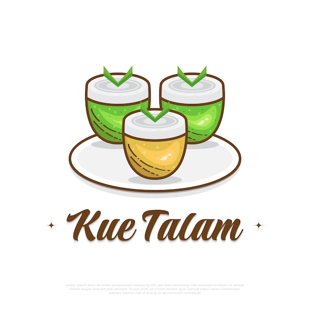 Kue Talam Indonesian Traditional Cake Made from Rice Flour and Coconut Milk