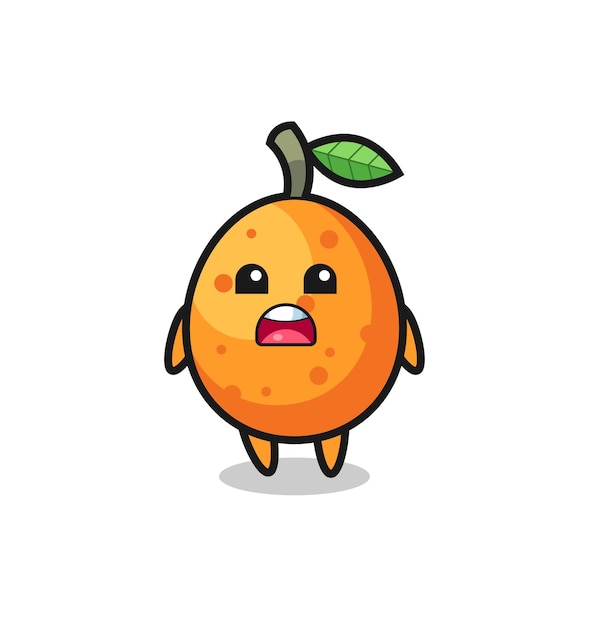 Kumquat illustration with apologizing expression saying I am sorry