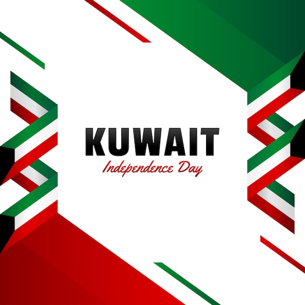 Vector kuwait independence day realistic design vector template