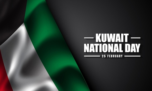 Kuwait National Day Background Vector Illustration