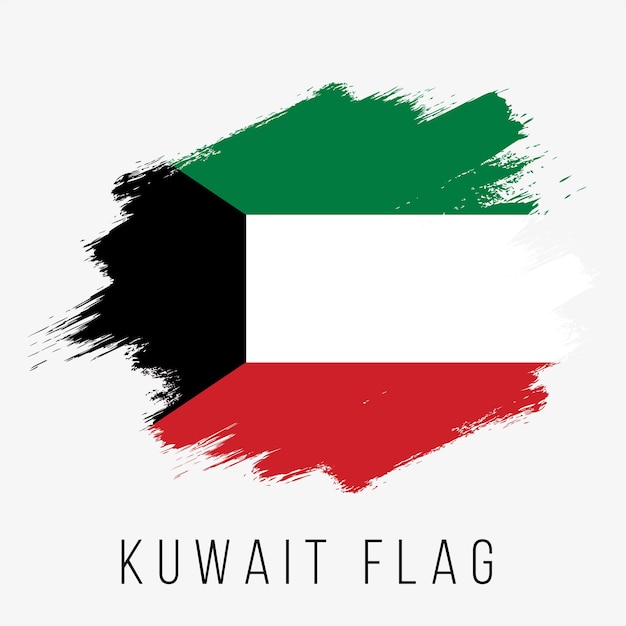 Kuwait Vector Flag. Kuwait Flag for Independence Day. Grunge Kuwait Flag. Kuwait Flag with Grunge