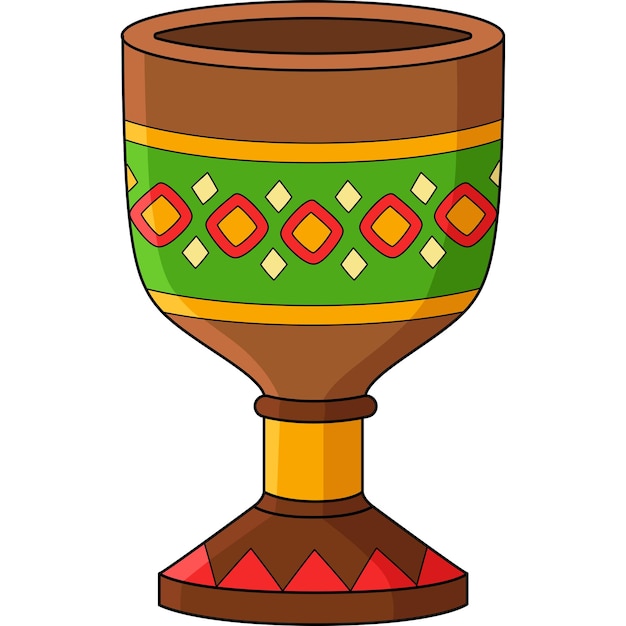 Kwanzaa Unity Cup Cartoon Colored Clipart