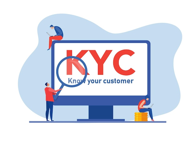 KYC or know your customer with business verifying the identit