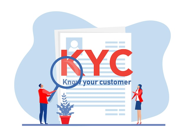 KYC or know your customer with business verifying the identity