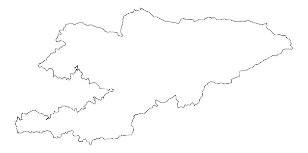 kyrgyzstan Map design outline Map illustration