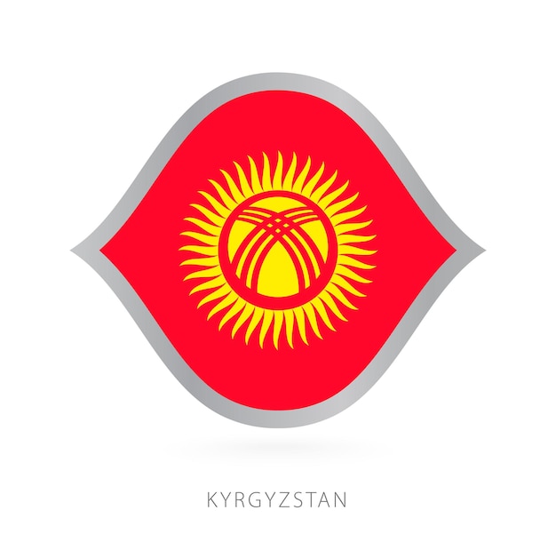 Kyrgyzstan national team flag in style for international basketball competitions