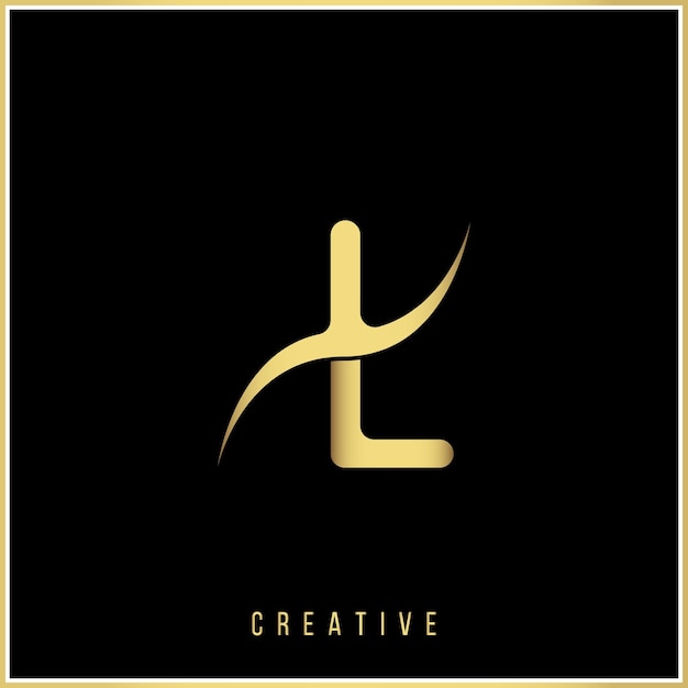 L Creative latter logo design Premium Vector letters Logo Vector Illustration logo of blue