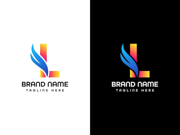 Vector l letter logo design template