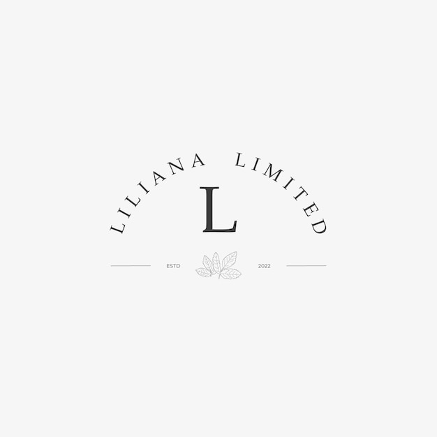 L Letter Logo with creative Floral concept for company business beauty real estate Premium Vector