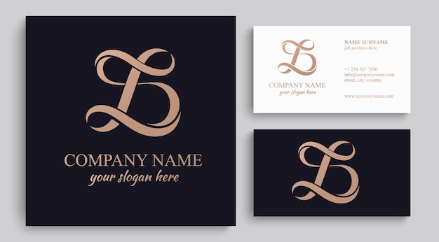 L logo LD DL letter logo template elements personal monogram Vector elegant logo letter L logo design letter L luxurious