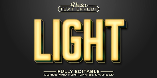 LÄ±ght Editable Text Effect Template