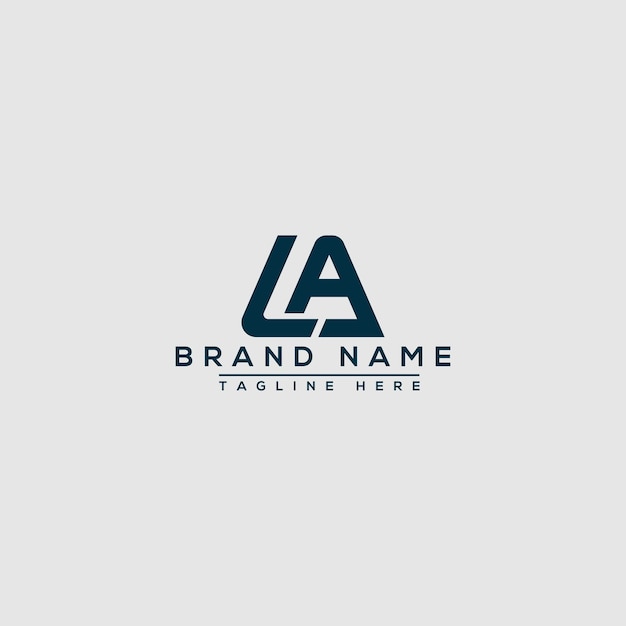 LA Logo Design Template Vector Graphic Branding Element.