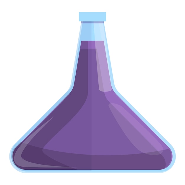 Lab flask icon cartoon vector Research scientist Medical chemistry