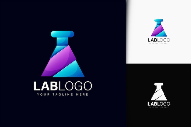 Lab logo design with gradient