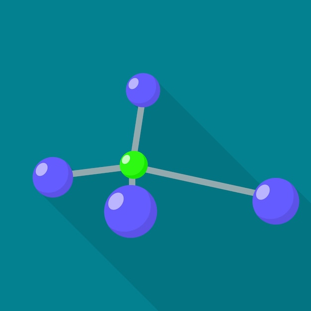 Vector lab molecule icon flat illustration of lab molecule vector icon for web design