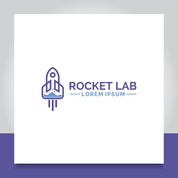 Lab rocket logo design science speed launch laboratory