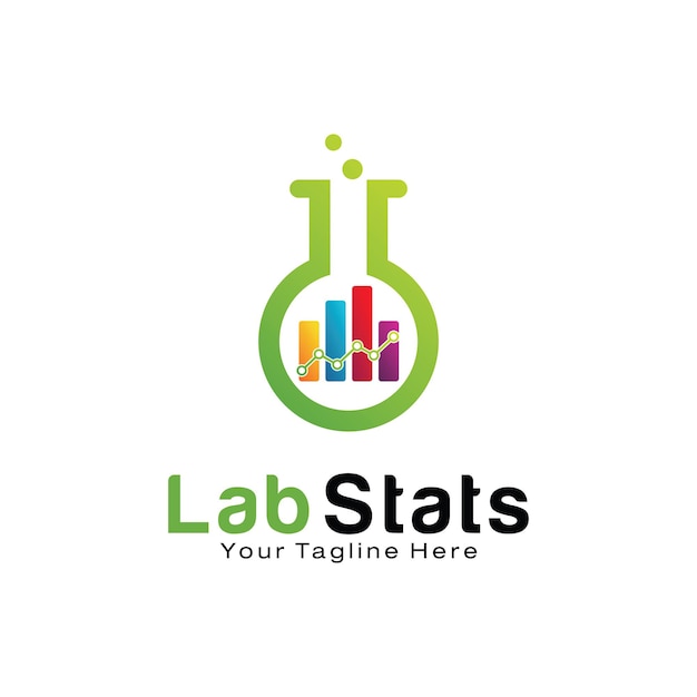 Lab Stats logo design template