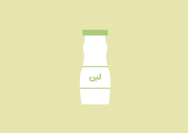 Laban bottle of milk drink written in Arabic