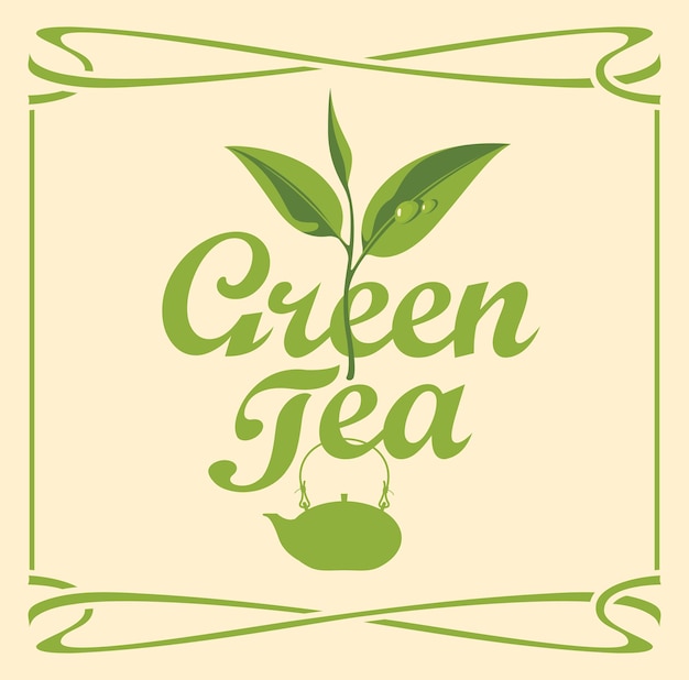 Label for green tea