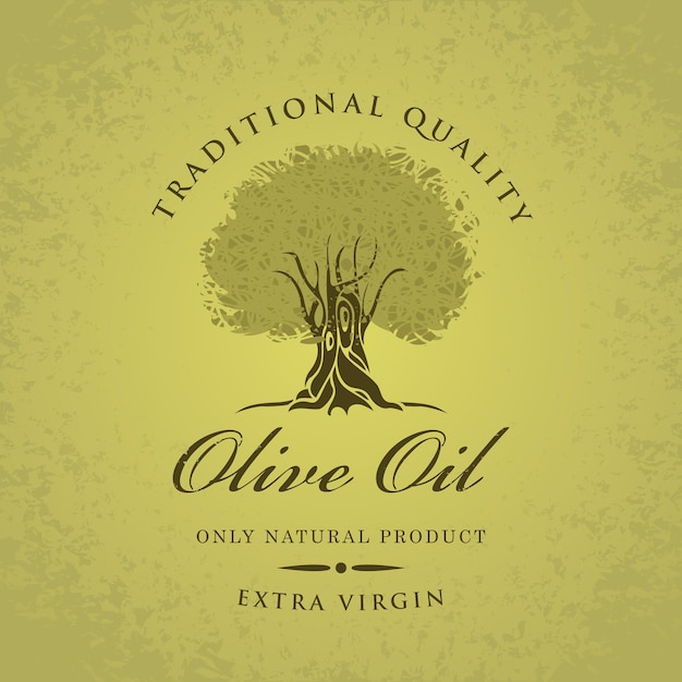 Vector label for olive oil