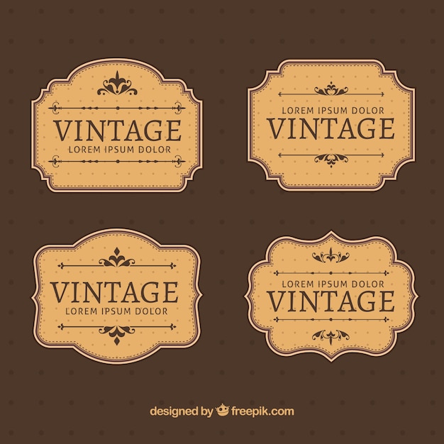 Labels collection in vintage style