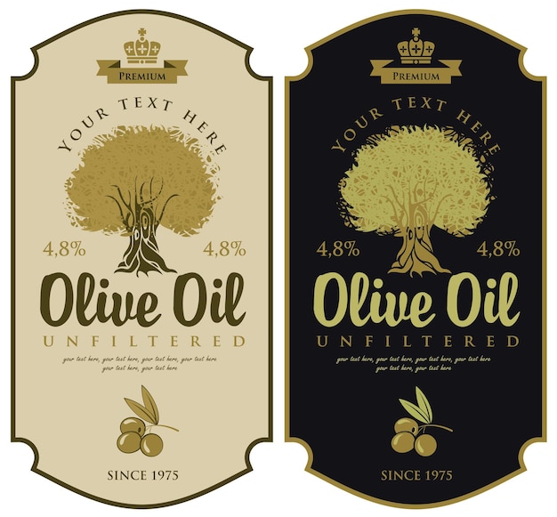 Labels for olive oils