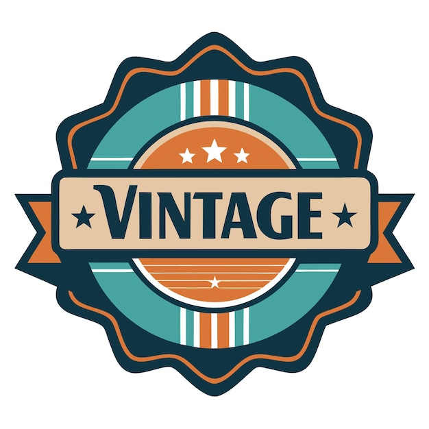 Vector labels in retro vintage style vector design white background