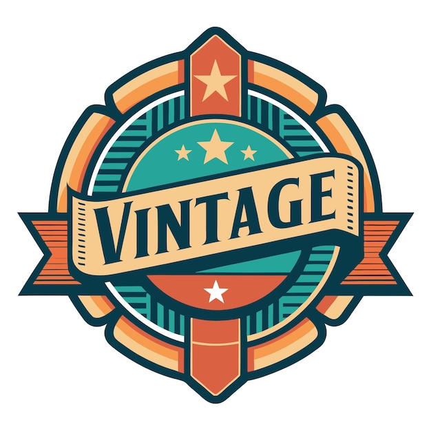 Labels in Retro vintage style vector design white background