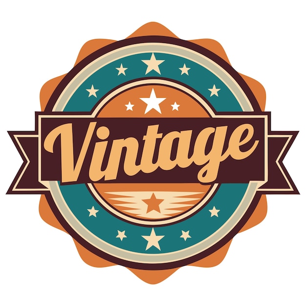 Labels in Retro vintage style vector design white background