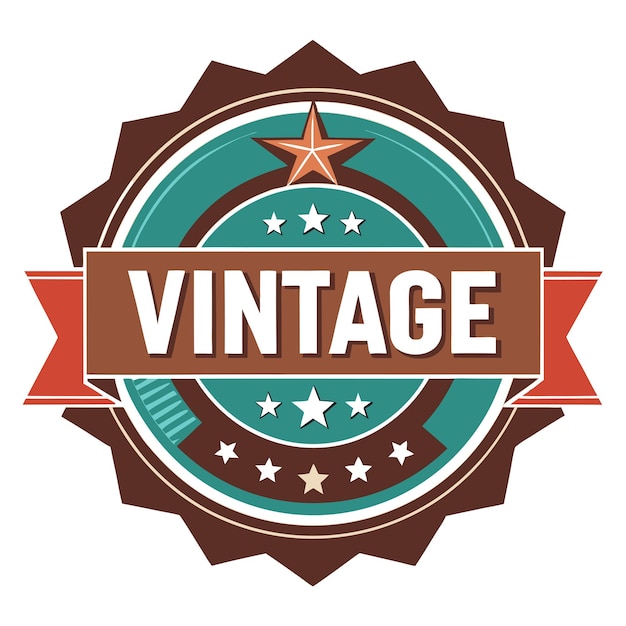 Labels in Retro vintage style vector design white background