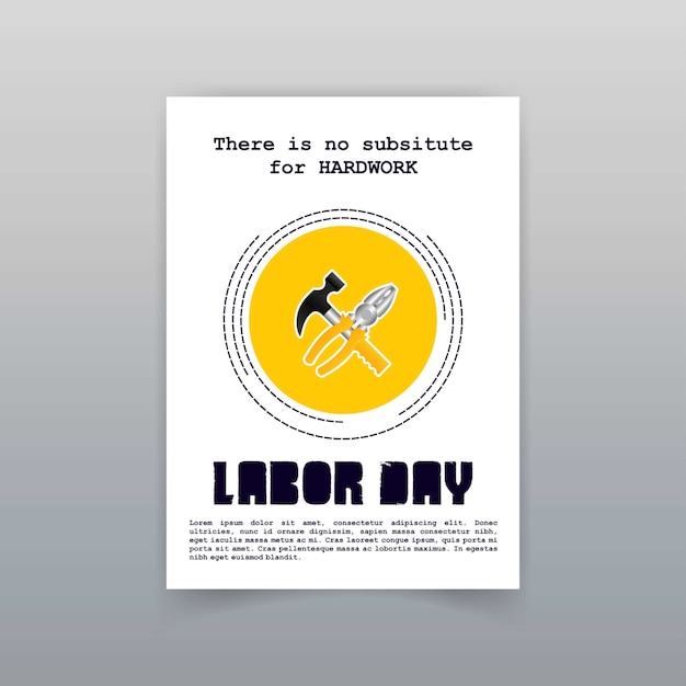 Vector labor day card with creative design 