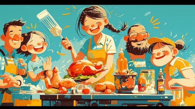 Vector labor day community bbq poster