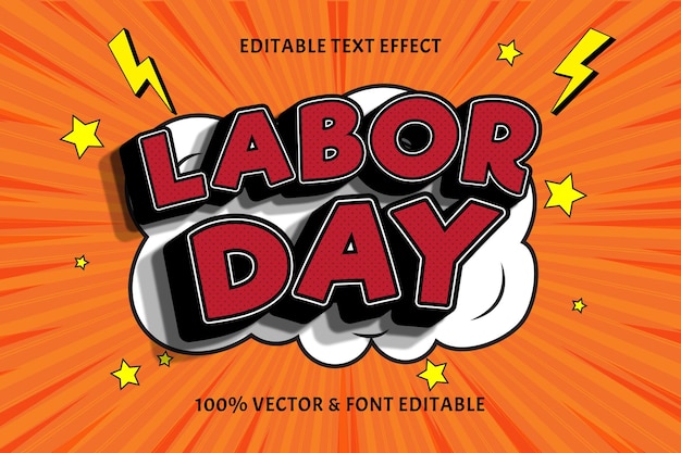 LABOR DAY EDITABLE TEXT EFFECT