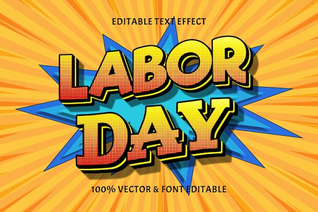 LABOR DAY EDITABLE TEXT EFFECT