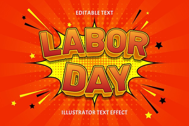 LABOR DAY EDITABLE TEXT EFFECT