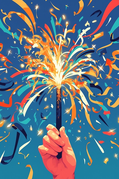 Labor Day Fireworks Celebration Poster