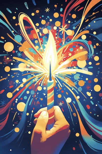 Labor Day Fireworks Celebration Poster